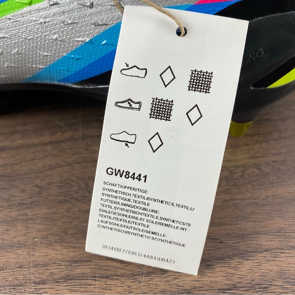 adidas soccer Silver Athletic Shoes with Multicolor Stripes main image 5
